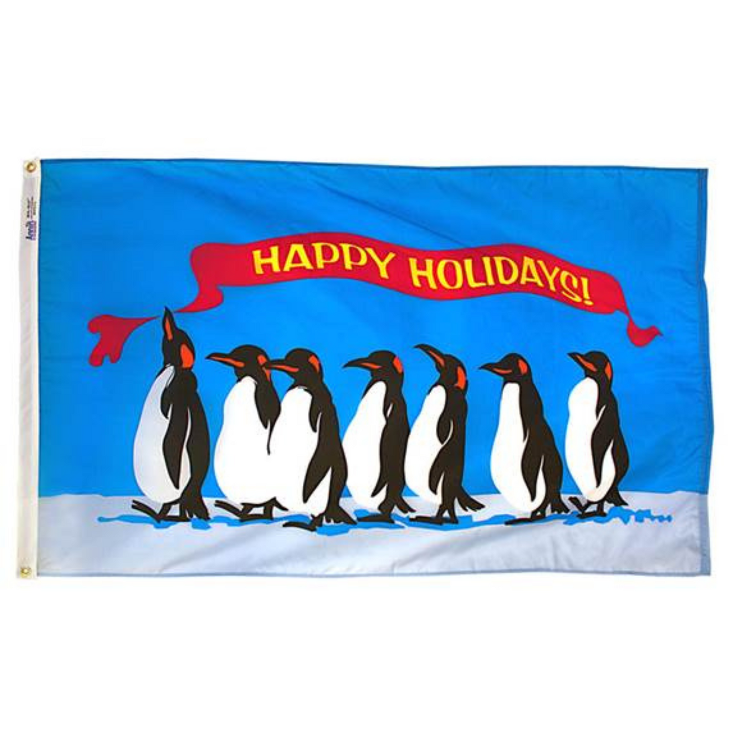 Holiday Penguins Flag