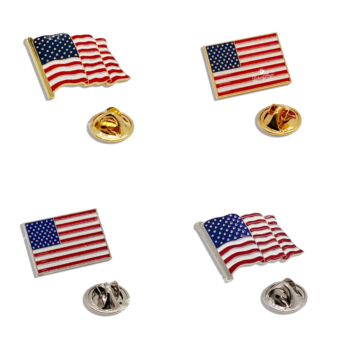 American Flag Lapel Pins, Complete Set