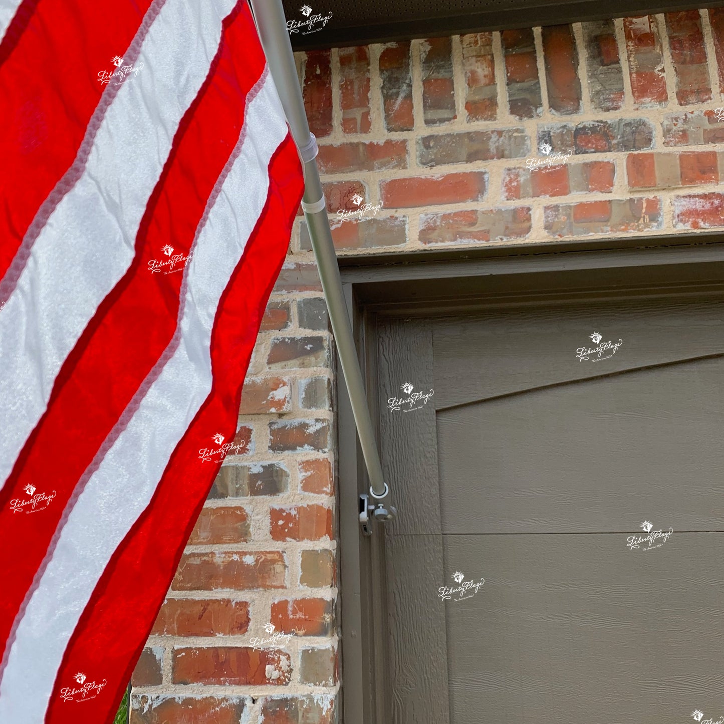 The American Wave(R) - Residential American Flag Set with Spinning Pole (Adj. Bracket)