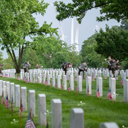 American - Stick Flags - Grave Marking