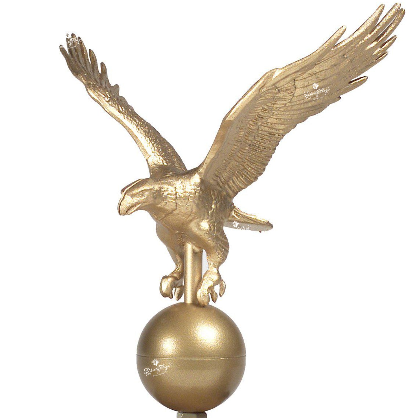 Flagpole Eagle Ornament - Gold