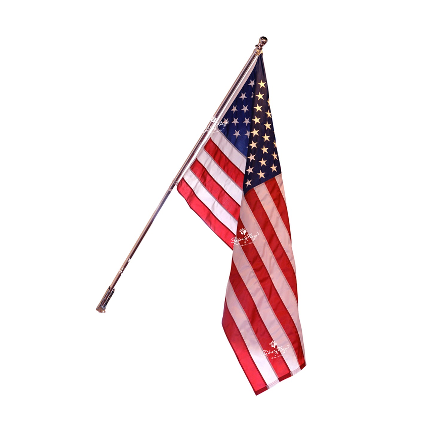 The American Wave(R) - Residential American Flag Set with Spinning Pole (Fixed Bracket)