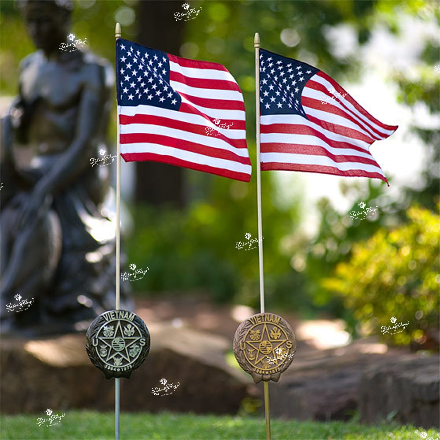 Grave Markers - Flag Holders - Vietnam